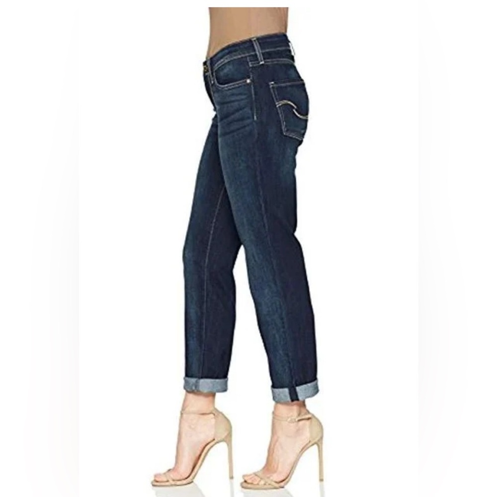 👖 Levi Strauss Signaturere Gold Mid-rise slim cuffed dark wash jeans sz10 W 30